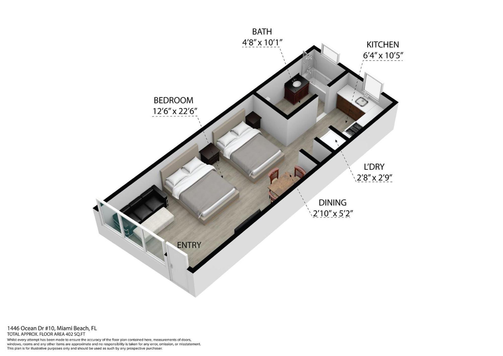 Deco Beachside Apt, W/2 Queen Beds, Washer/Dryer Miami Beach Extérieur photo